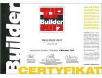 Okno Iglo Light Drutex-u z nagrodą Top Builder 2017